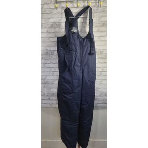 Vtg 80s 90s White Fir Men‎ Large Ski Suit One Piece Snowbibs Snow Bib Blue NEW